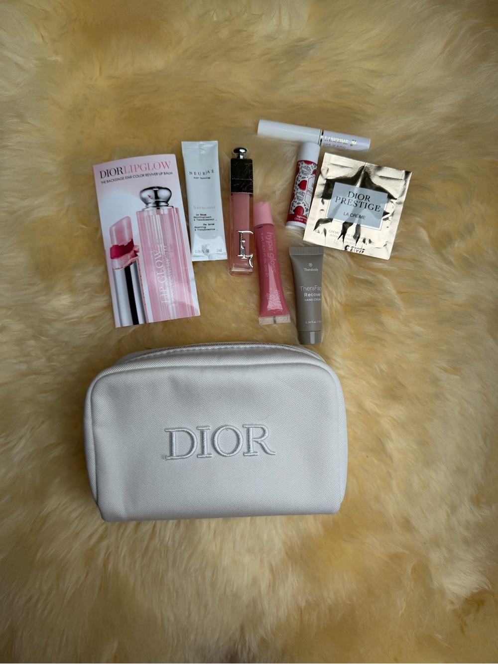 Dior Women's Makeup Gift w/Purchase Bag Pouch Pink Lip Maximizer Gloss Bundle